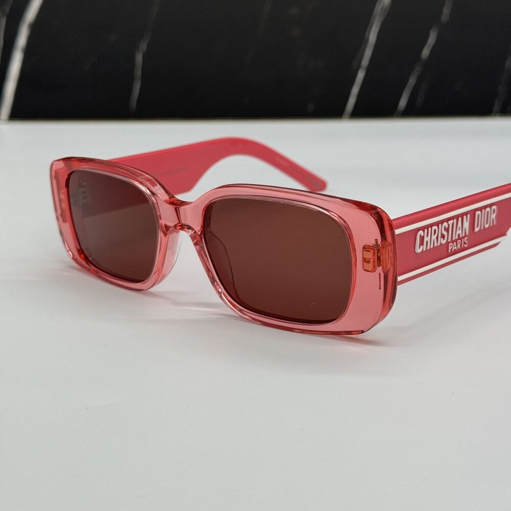 NEW DIOR SUNGLASSES DIOR WILDIOR S2U 73D0 SQUARE PINK WOMEN SUNGLASSES - Picture 7 of 14